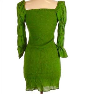 Green mini dress